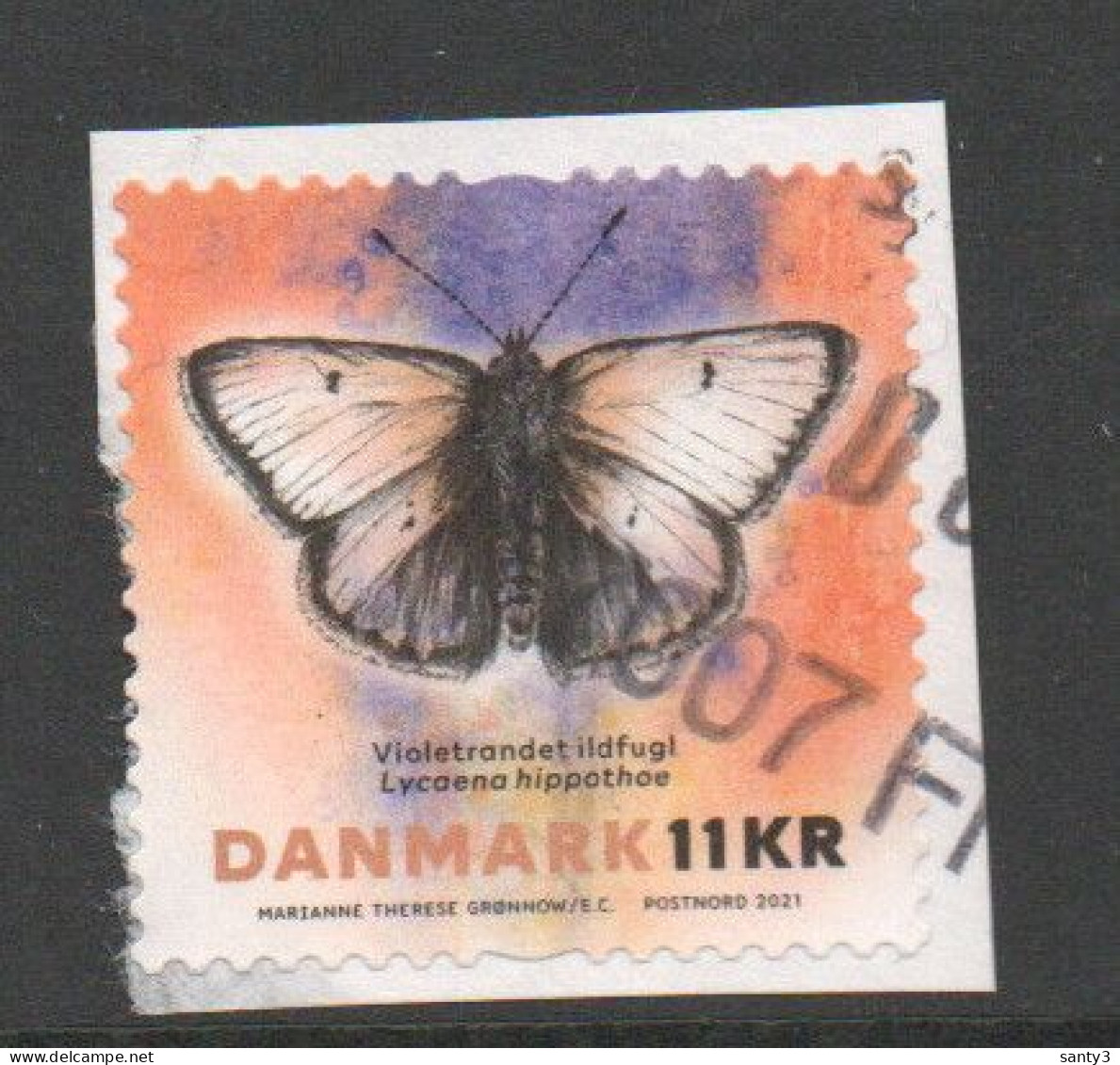 Denemarken 2021 Yv 2002, Gestempeld Op Papier - Gebraucht