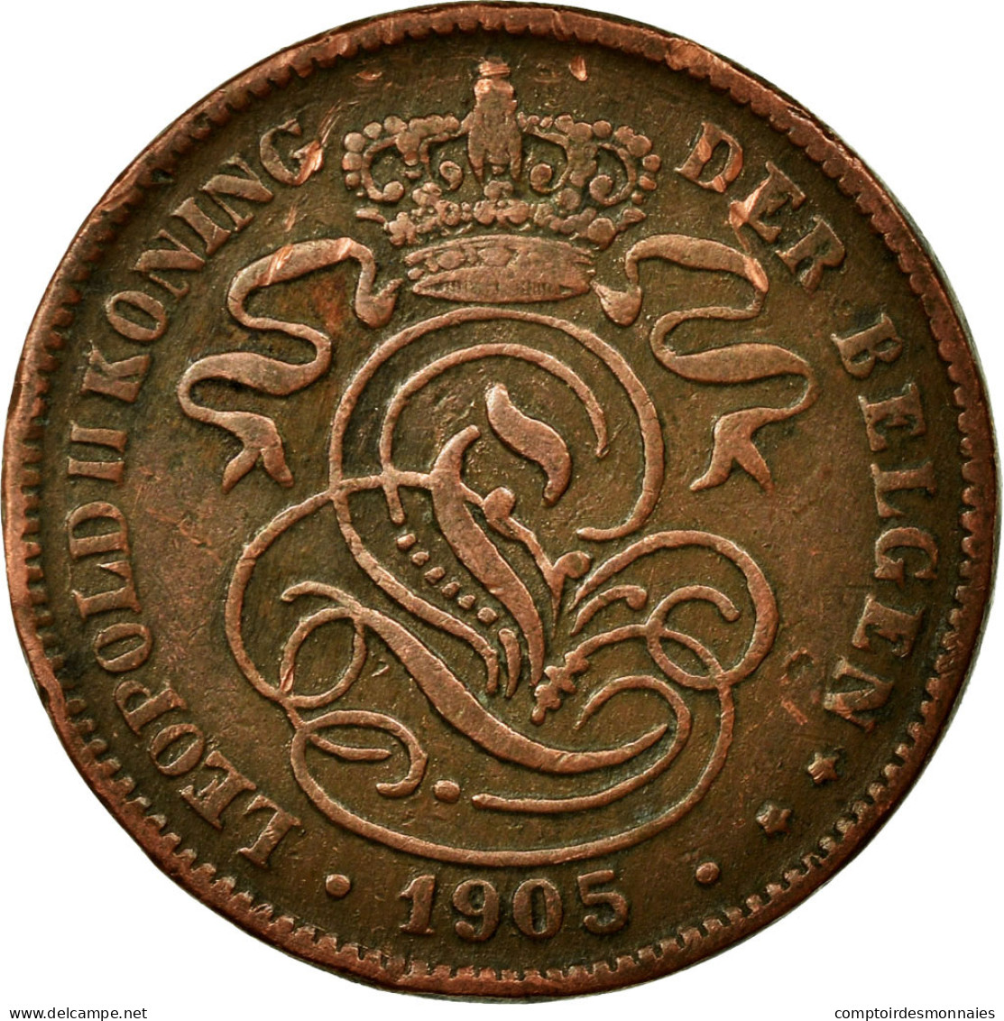 Monnaie, Belgique, 2 Centimes, 1905, TTB, Cuivre, KM:36 - 2 Cent