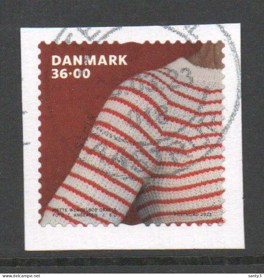 Denemarken 2023 Yv 2051 Hoge Waarde,  Gestempeld Op Papier - Used Stamps