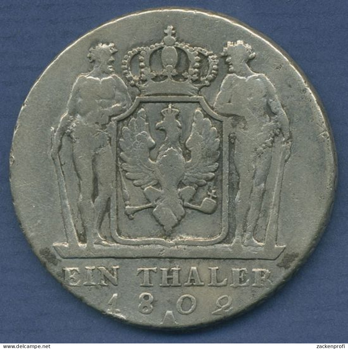 Preußen Taler 1802 A, Friedrich Wilhelm III. J 29, Ss (m6401) - Taler & Doppeltaler