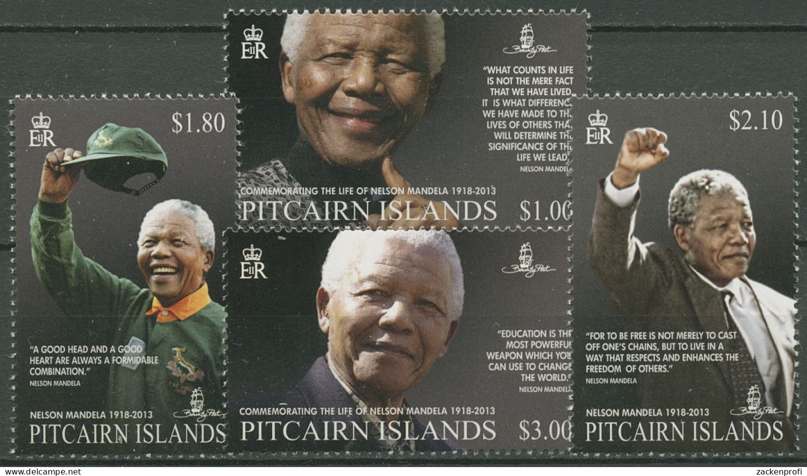 Pitcairn 2014 1. Todestag Von Nelson Mandela 921/24 Postfrisch - Pitcairninsel