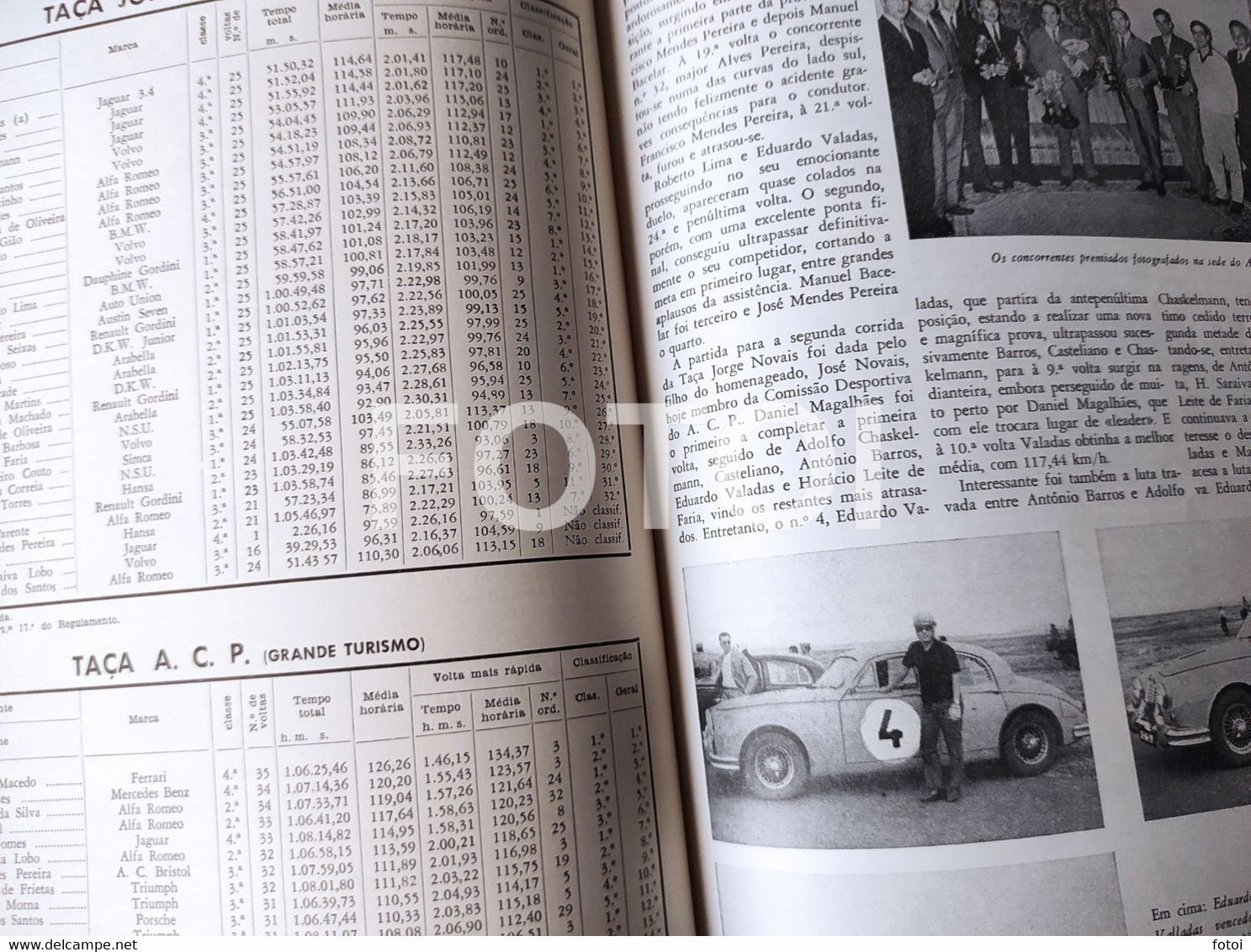 1961 CIRCUITO DE ALVERCA MONDENGO JAGUAR REVISTA  ACP AUTOMOVEL CLUB PORTUGAL