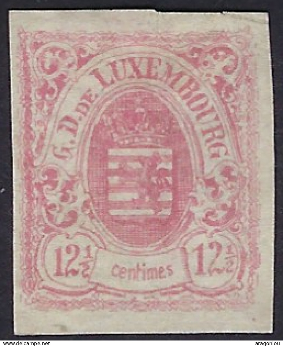 Luxembourg - Luxemburg - Timbres - Armoires 1859    12,5C.   *           Michel 7    VC. 350,- - 1859-1880 Coat Of Arms