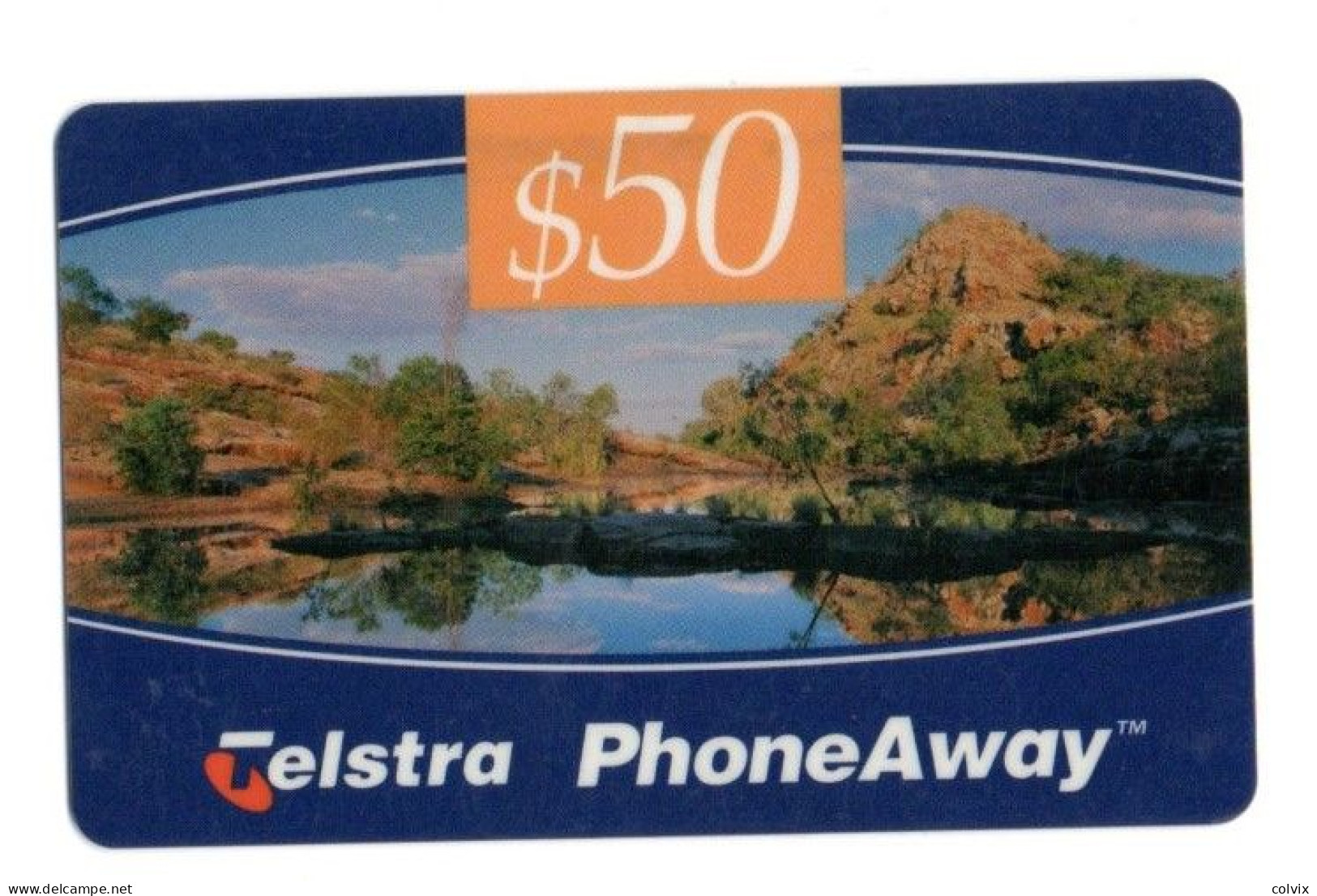 AUSTRALIE CARTE RECHARGE TELSTRA PHONEAWAY CARD 50$ Date Exp. 09/1998 - Ciad