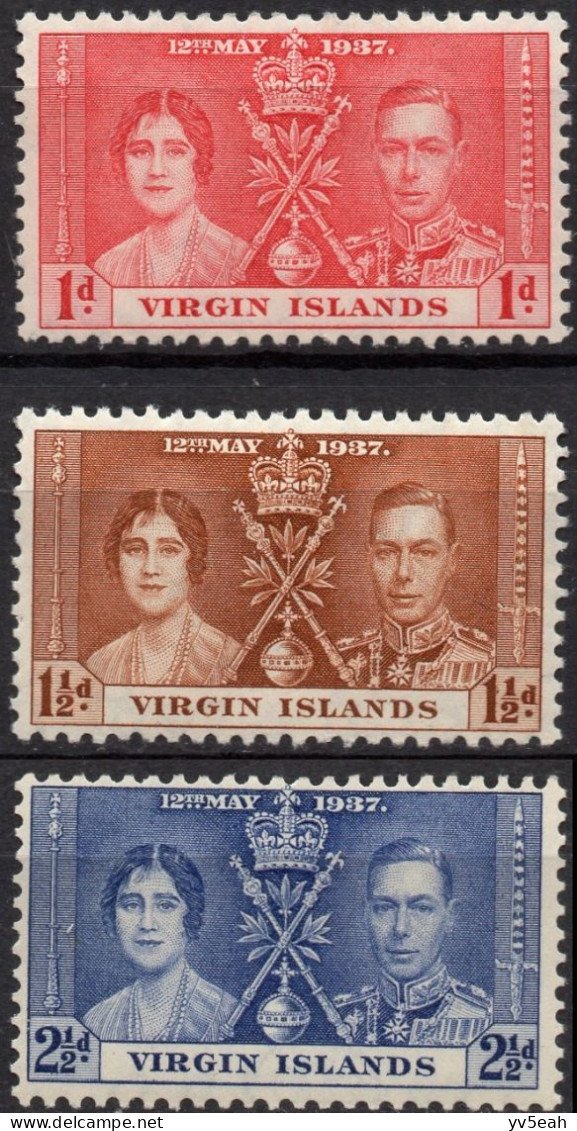 VIRGIN ISLAND/1937/MNH/SC#73-5/KING GEORGE VI /KGVI / CORONATION ISSUE / FULL SET - British Virgin Islands