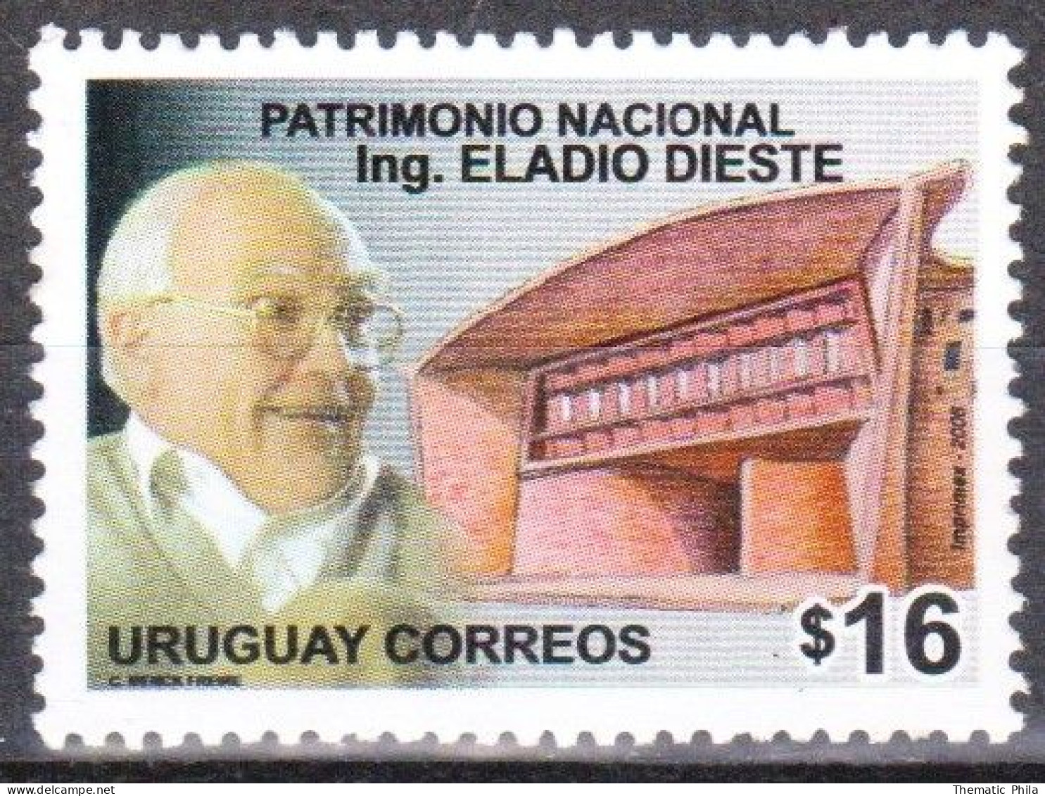 2006 URUGUAY MNH  Yv 2282 Patrimonio World Heritage Unesco Parroquia Parish Christ Ing. Eladio Dieste - Uruguay