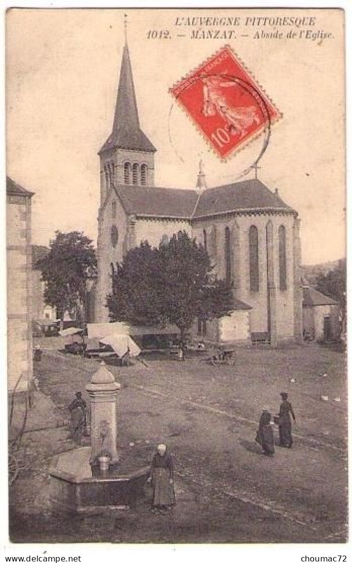 (63) 358, Manzat, VDC 1012, Abside De L'Eglise, Marché - Manzat