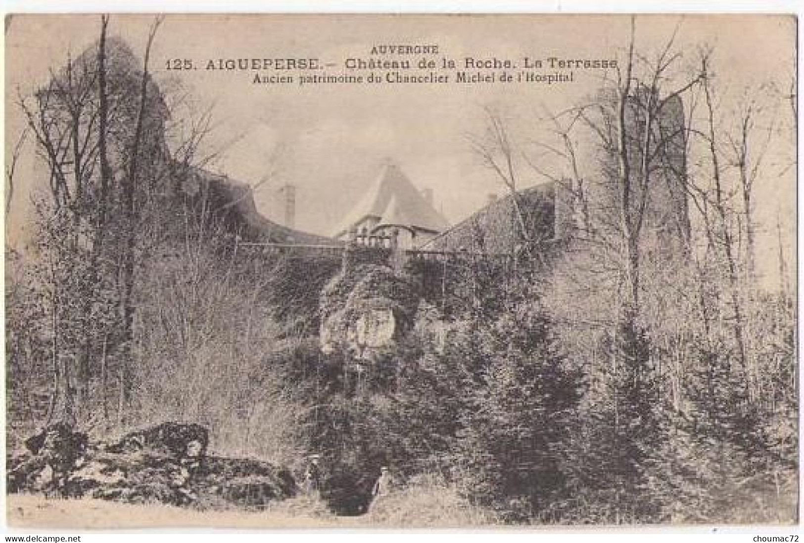 (63) 001, Aigueperse, Bérillon 125, Château De La Roche, La Terrasse - Aigueperse