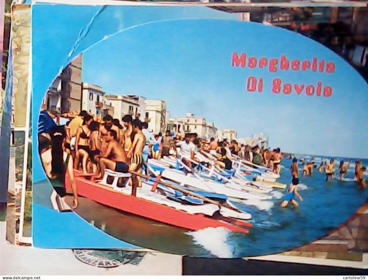 4 CARD  MARGHERITA DI SAVOIA  SALINE E CHIESA  SPIAGGIA  VB1965<  JU6590 - San Severo