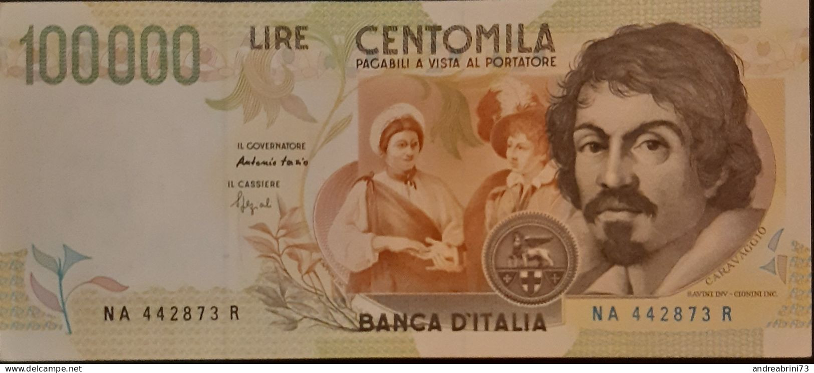100.000 Lire Caravaggio - 100.000 Lire