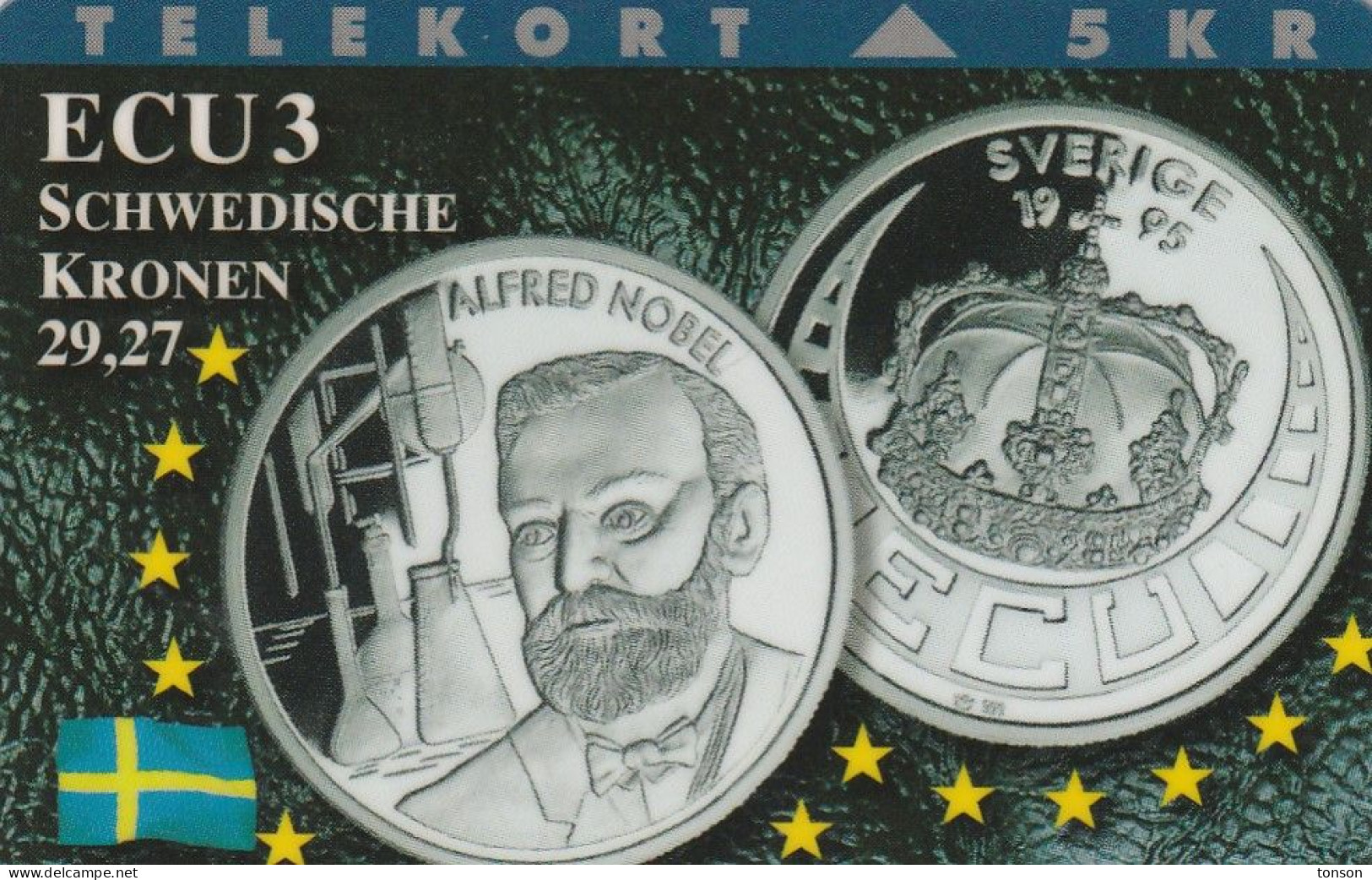 Denmark, TP 100B, ECU-Sweden, Mint Only 1200 Issued, Coins, Notes, Flag, Alfred Nobel, 2 Scans. - Danimarca