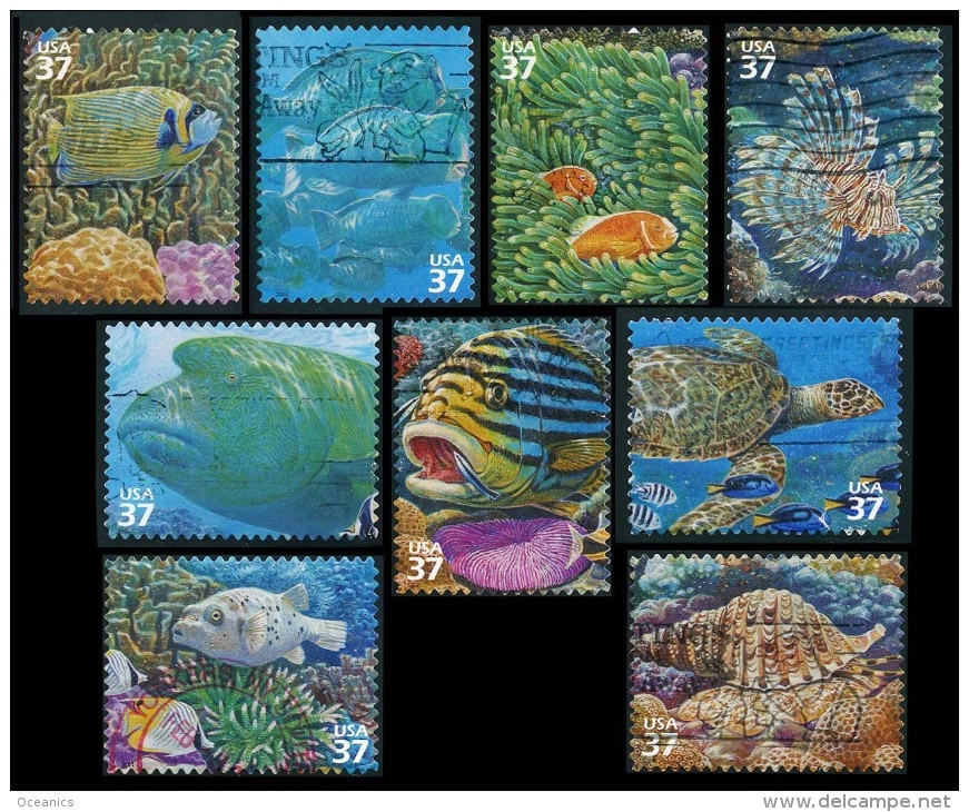 Etats-Unis / United States (Scott No.3831a-j - Récif De Coral Du Pacifique / Pacific Coral Reef) (o) - Gebruikt