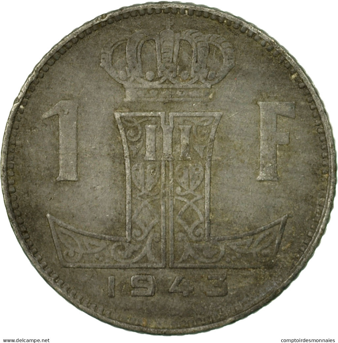 Monnaie, Belgique, Franc, 1943, TB+, Zinc, KM:127 - 1 Frank