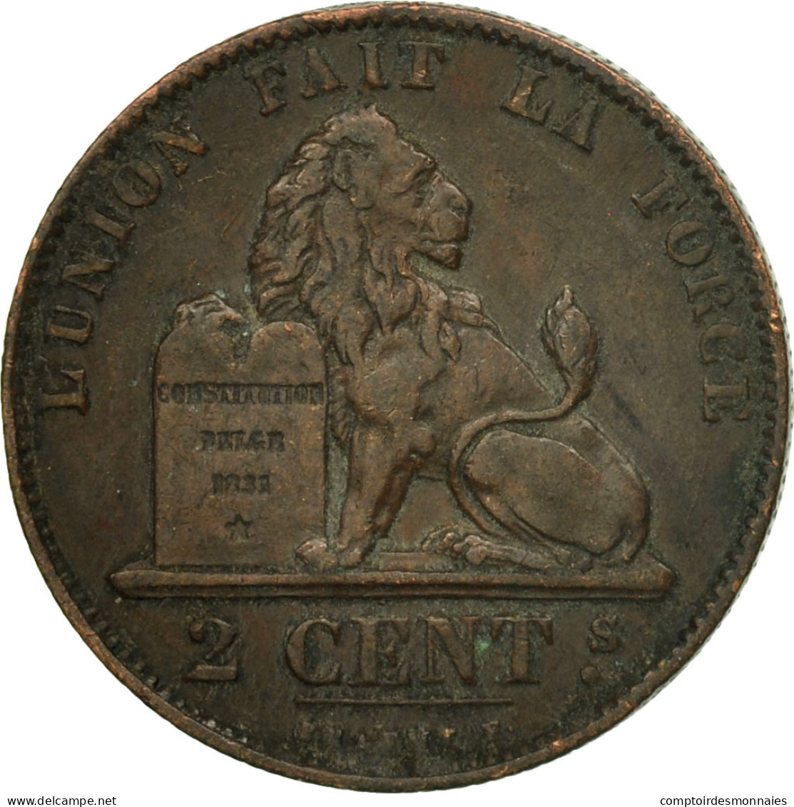 Monnaie, Belgique, Leopold II, 2 Centimes, 1874, TB+, Cuivre, KM:35.1 - 2 Cents