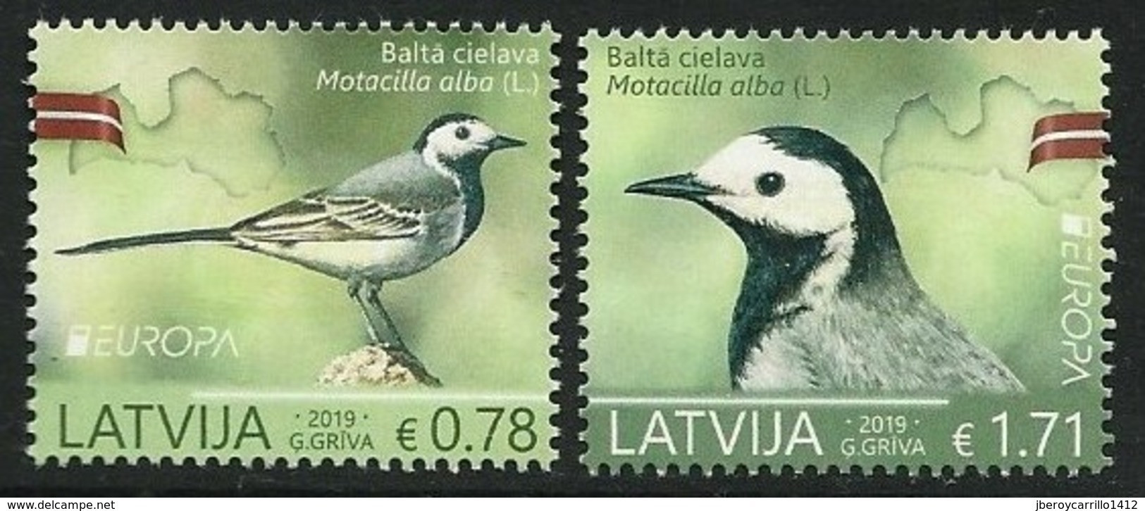 LETONIA /LATVIA /LETTLAND /LETTONIE -EUROPA 2019 -NATIONAL BIRDS.-"AVES - BIRDS -VÖGEL -OISEAUX"- SERIE 2 V.- N - 2019