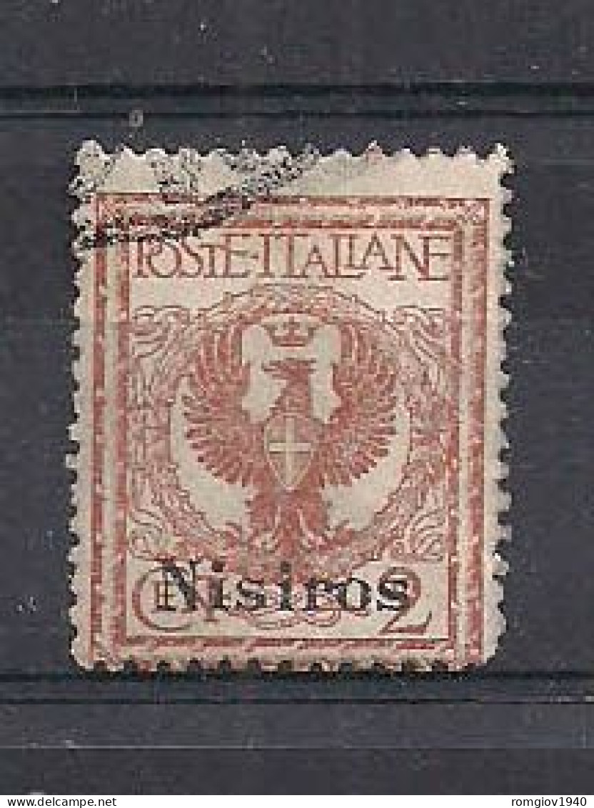 COLONIE ITALIANE 1912  NISIRO FRANCOBOLLI SOPRASTAMPATI UNIF. 1 USATO VF - Egeo (Nisiro)