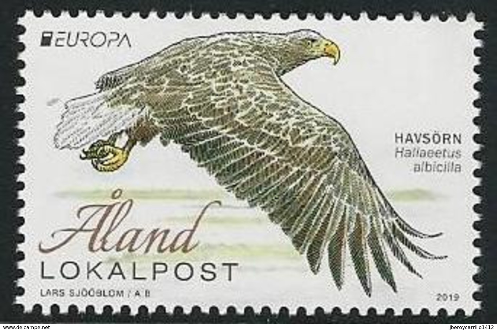 ALAND ISLANDS -EUROPA 2019 -NATIONAL BIRDS.-"AVES -BIRDS -VÖGEL -OISEAUX"-  SERIE De 1 V. - 2019