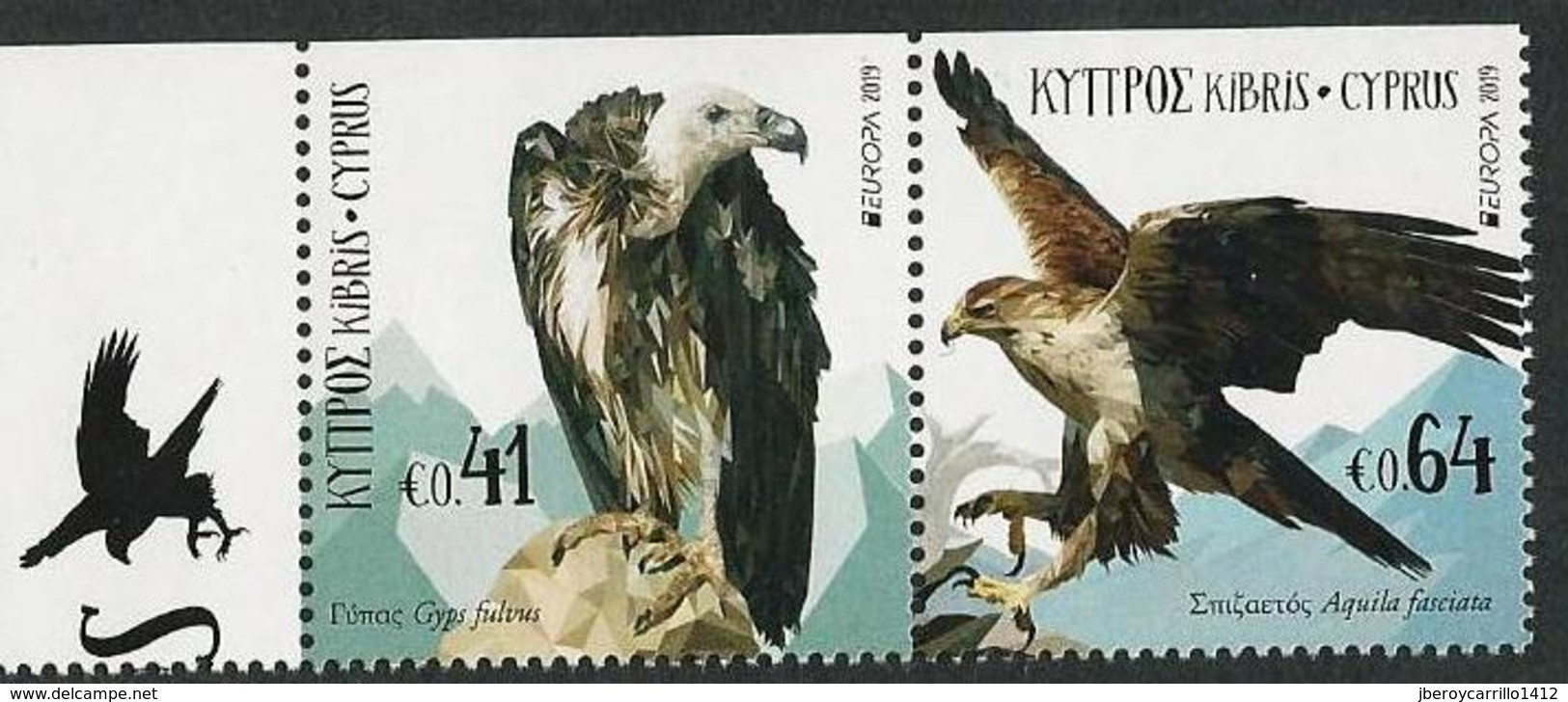 CHIPRE/ CYPRUS/ ZYPERN/ CHYPRE- EUROPA 2019 -NATIONAL BIRDS.-"AVES - BIRDS - VÖGEL -OISEAUX"-  SERIE 2 V. Del CARNET - 2019