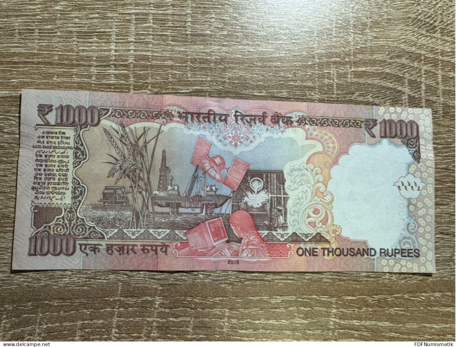 India ，1000 Rupees，pick 107r，2016, Gem UNC - Inde