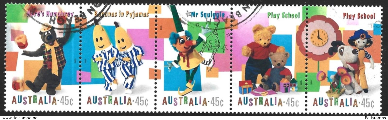 Australia 1999. Scott #1752a (U) Children's Television Programs  *Complete Strip* - Gebraucht