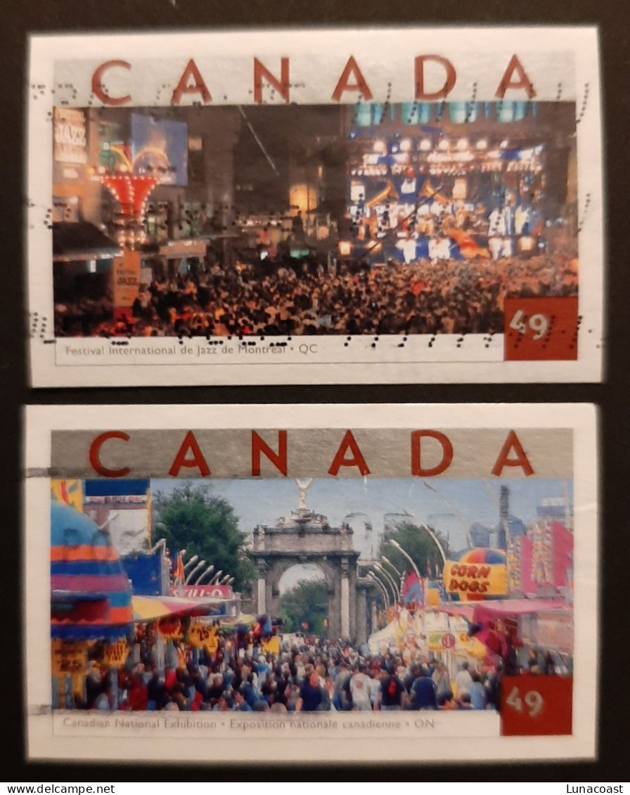 Canada 2004 USED  Sc 2021 - 2023,   2 X 49c   Tourist Attractions - Gebraucht