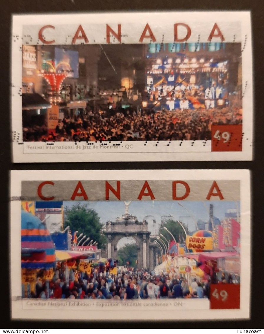 Canada 2004 USED  Sc 2021 - 2023,   2 X 49c   Tourist Attractions - Used Stamps