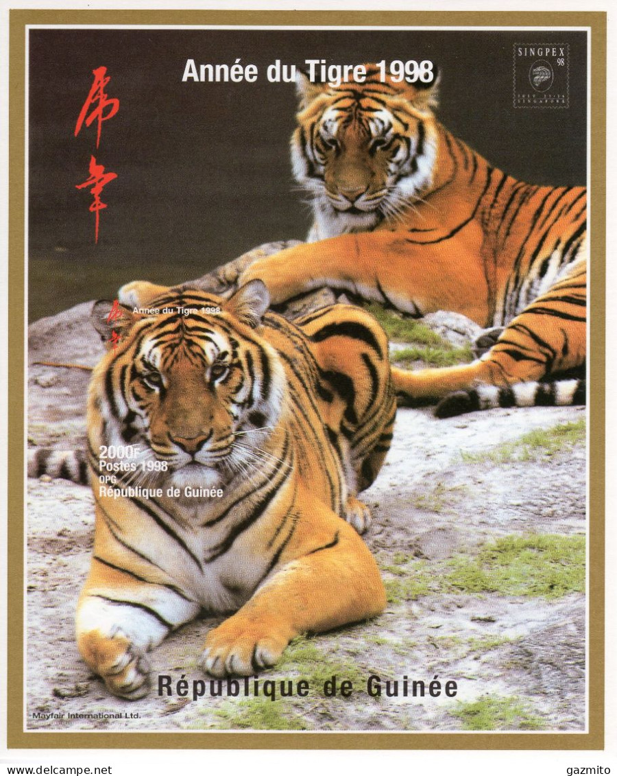 Guinea 1998, Year Of The Tiger, BF IMPERFORATED - Chines. Neujahr