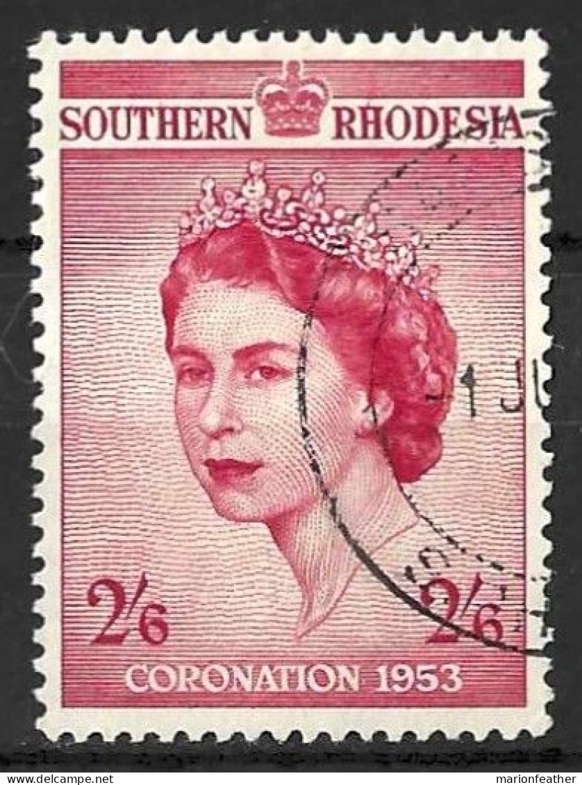 SOUTHERN RHODESIA....QUEEN ELIZABETH II..(1952-22.)....." 1953..."..CORONATION.....2/6......SG77.....CDS.....VFU... - Southern Rhodesia (...-1964)