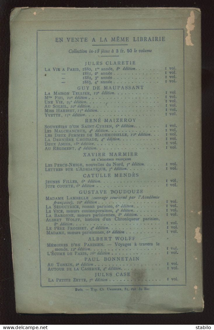 LA VIE A PARIS  PAR JULES CLARETIE - EDITION VICTOR HAVARD 1884 - Parigi