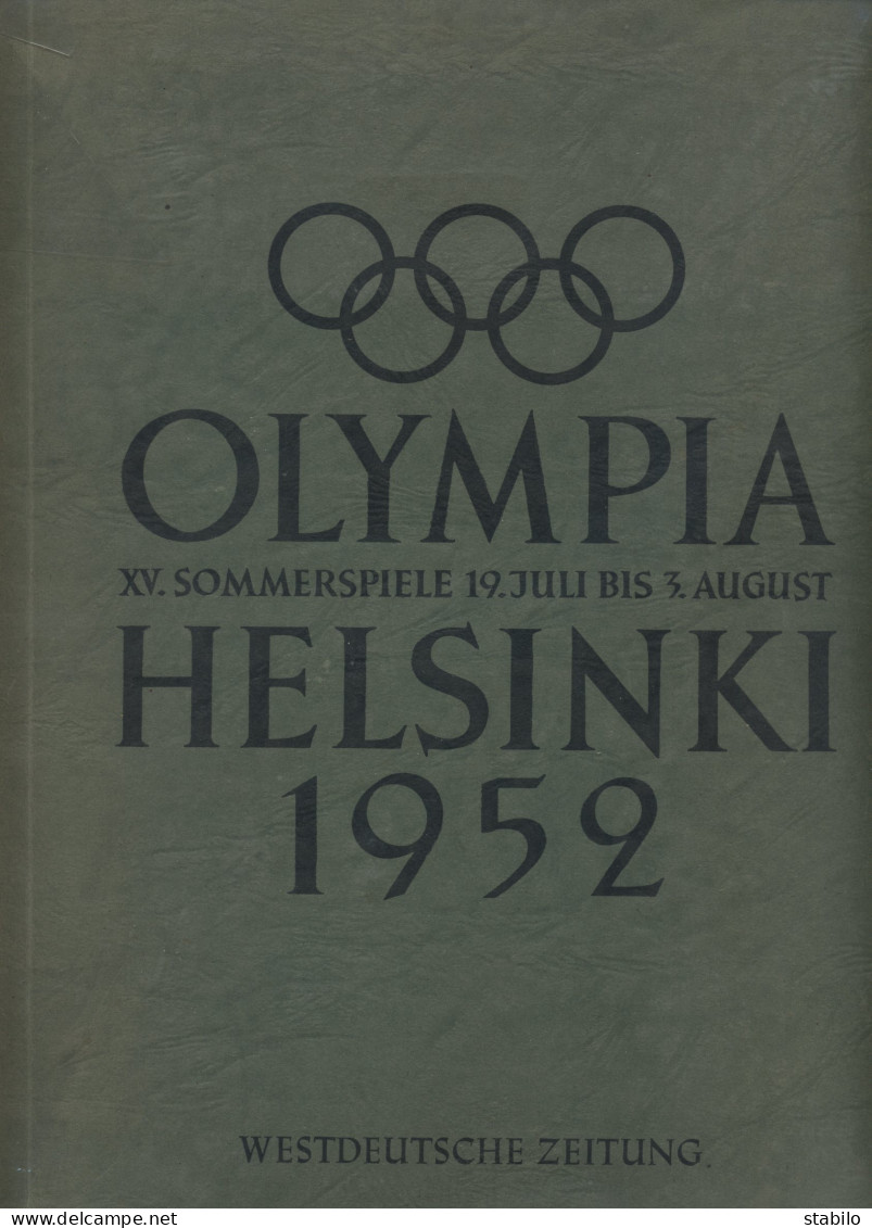 JEUX OLYMPIQUES DE 1952 A HELSINKI - WESTDEUTSCHE ZEITUNG - TEXTES ET IMAGES SUR LES SPORTIFS ALLEMANDS - FOOT - Sports