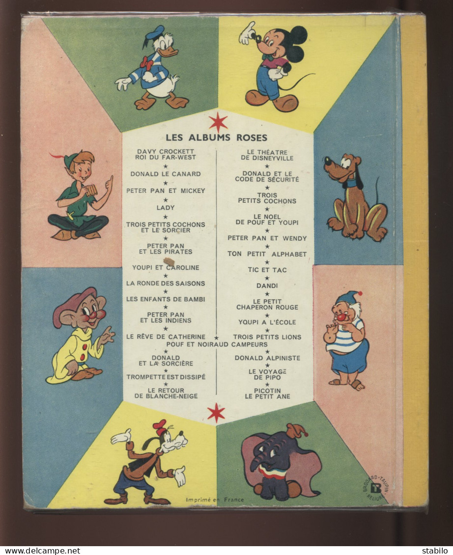 WALT DISNEY -  MICKEY CHEZ LE PERE-NOEL -  COLLECTION "LES ALBUMS ROSES" 1960 - Disney