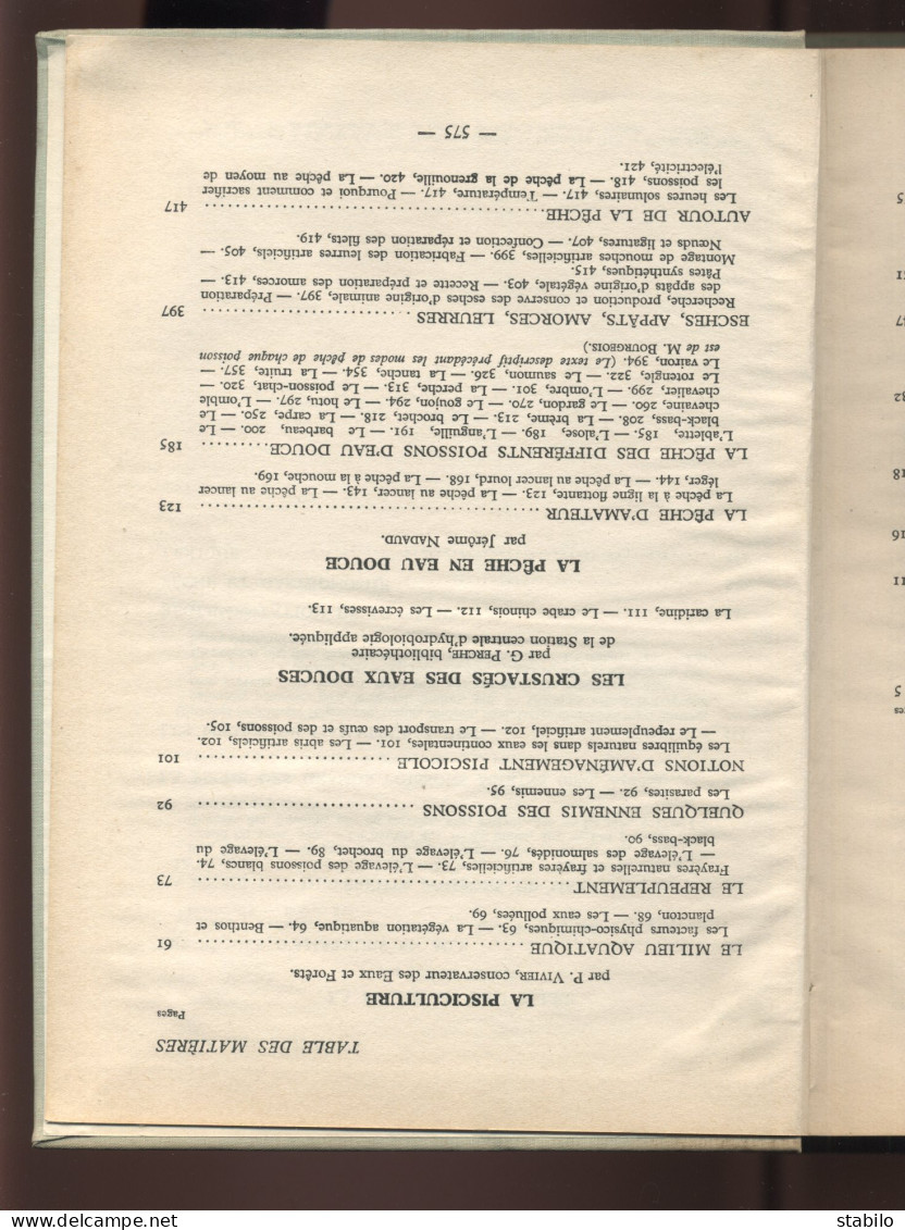 LA PECHE - JEROME NADAUD - ILLUSTRATIONS DE M. BOURGEOIS ET A. GALLAND -  EDITE PAR LA LIBRAIRIE LAROUSSE EN 1955 - Fischen + Jagen