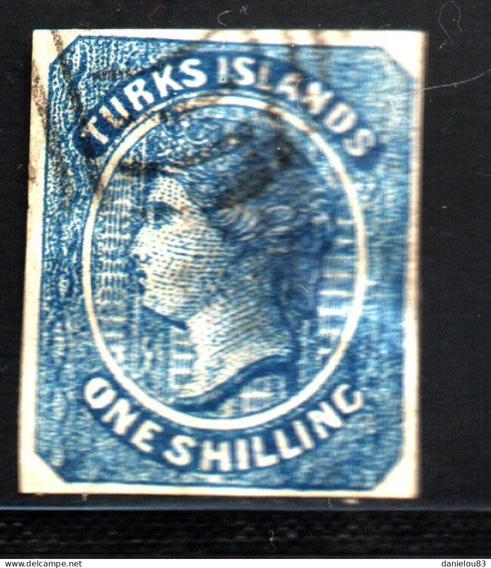 Timbre TURKS ET CAÏQUES - YT N ° 3 Année 1872 - Oblitéré - Côte: 100€ - Turks And Caicos