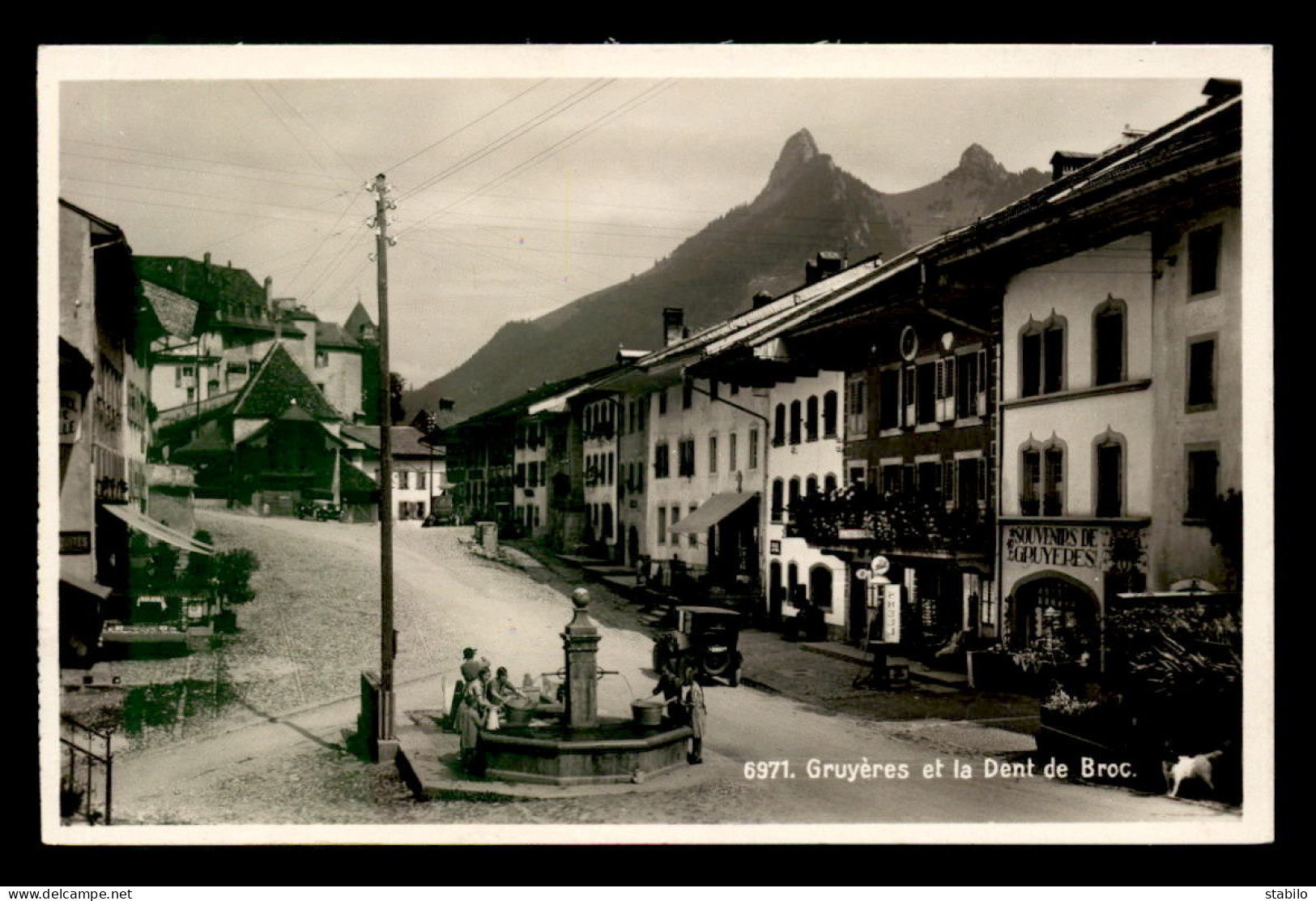 SUISSE - GRUYERES - LA DENT DE BROC - POMPE A ESSENCE SHELL - Autres & Non Classés