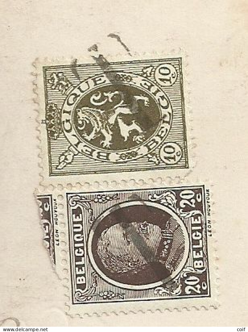 280 Op Kaart Stempel HOLLOGNE-AUX-PIERRES ,getaxeerd (taxe) 196+280 (mixte !!) Voorzien Van 'T' Met Stempel - Brieven En Documenten