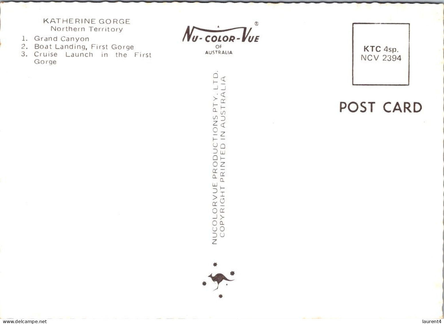 20-2-2024 (4 X 41) Australia - NT - Katherine Gorge (3 Postcards) - Darwin