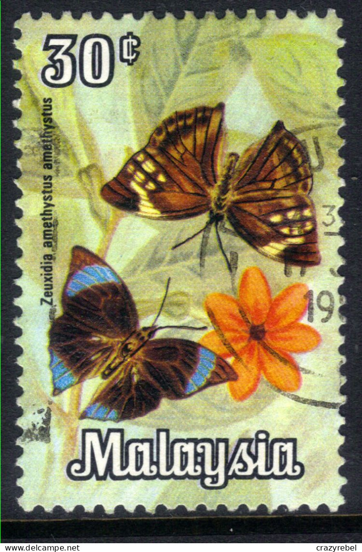 Malaysia  1970 QE2 30c Butterflies SG 65 Used ( F530 ) - Federated Malay States