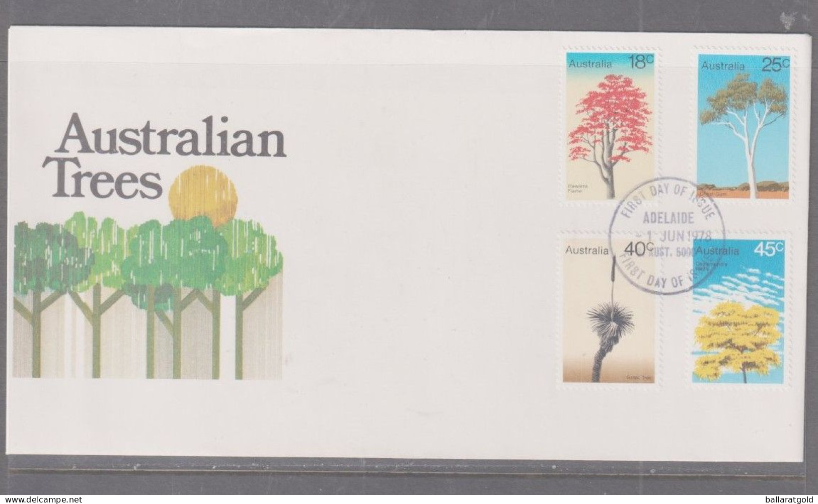 Australia 1978 Trees First Day Cover - Adelaide Cancellation - Briefe U. Dokumente