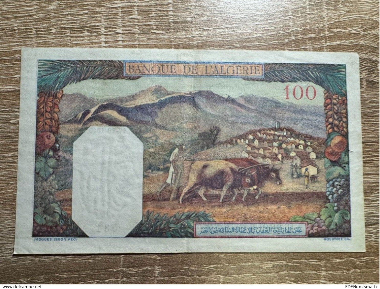 Algeria ，100 Francs，1940，pick 85，EF  Condition - Algérie