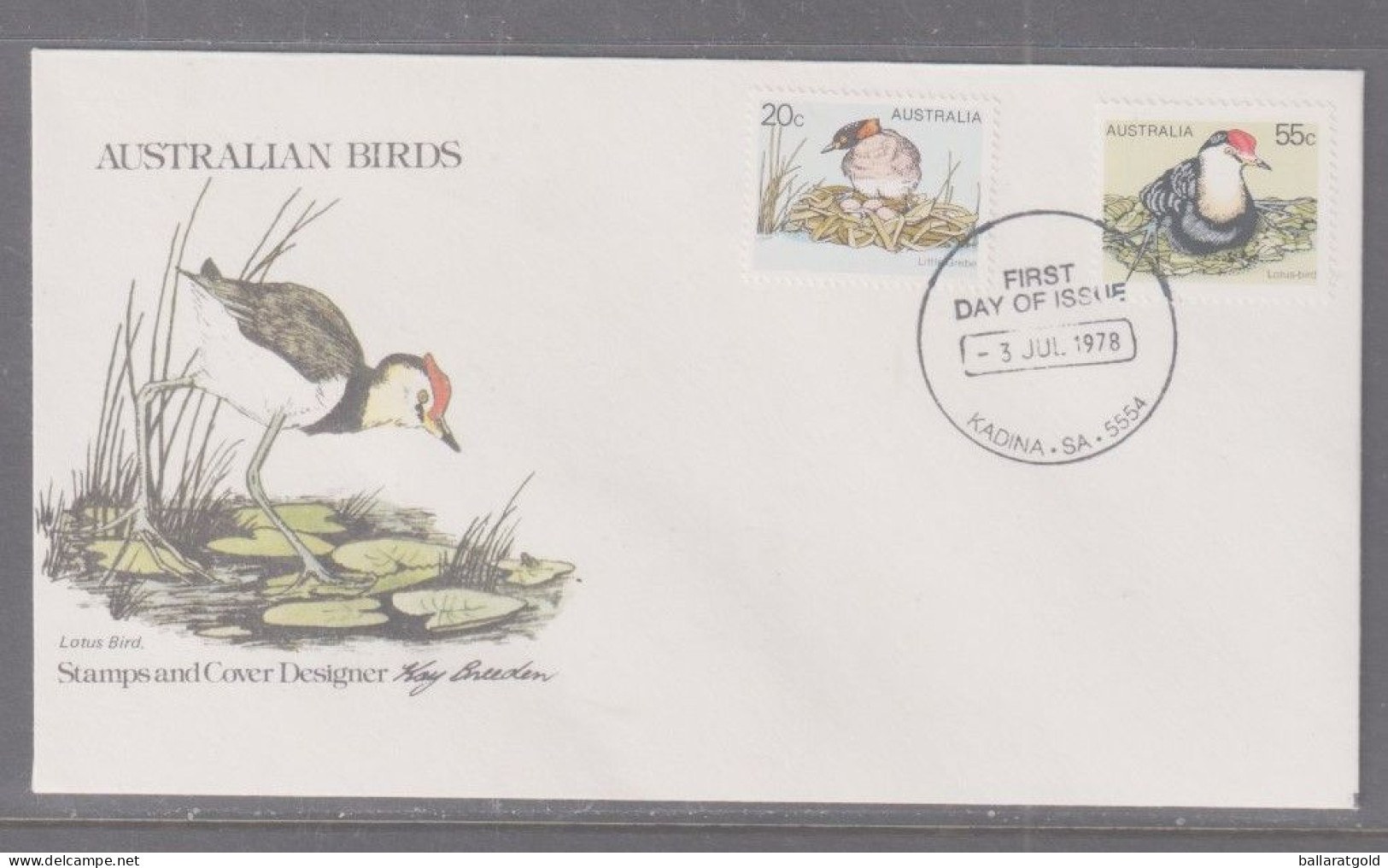 Australia 1978 Birds First Day Cover - Kadina SA  Cancellation - Storia Postale
