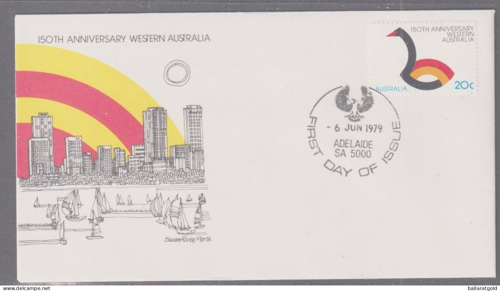 Australia 1979 Western Australia Anniversary First Day Cover - Adelaide Cancellation - Briefe U. Dokumente