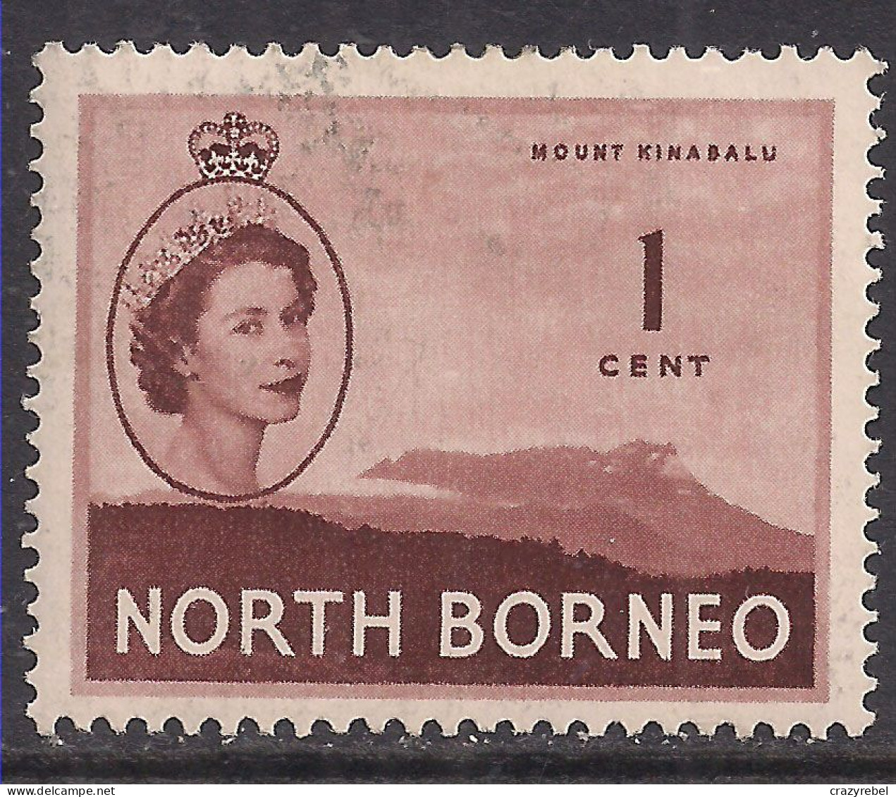 North Borneo 1954 QE2 1c Mount Kinabalu Used SG 372 ( L263 ) - North Borneo (...-1963)