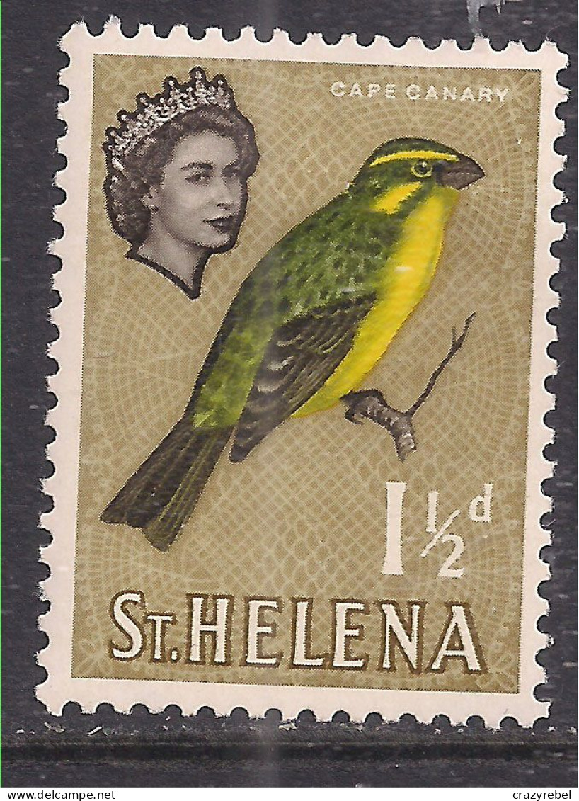 St Helena 1961 QE2 1 1/2d Yellow Canary SG 177 MM ( L518 ) - Saint Helena Island