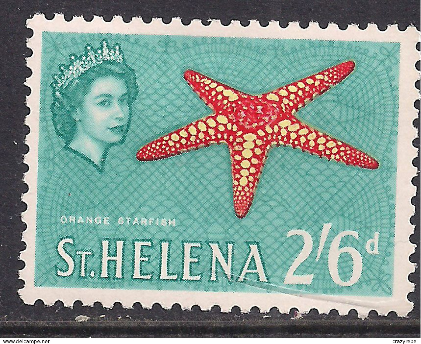 St Helena 1961 QE2 2/6d Star Fish MM SG 186 ( A29 ) - Saint Helena Island