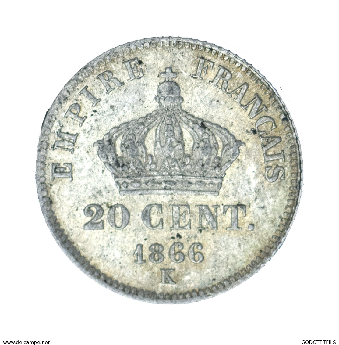 Second-Empire-20 Centimes Napoléon III 1866 Bordeaux - 20 Centimes