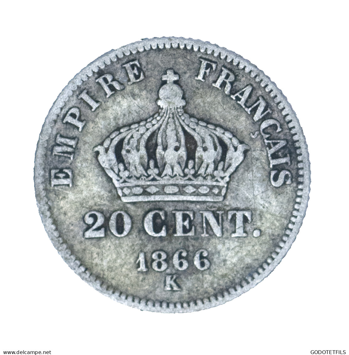 Second-Empire-20 Centimes Napoléon III 1866 Bordeaux - 20 Centimes