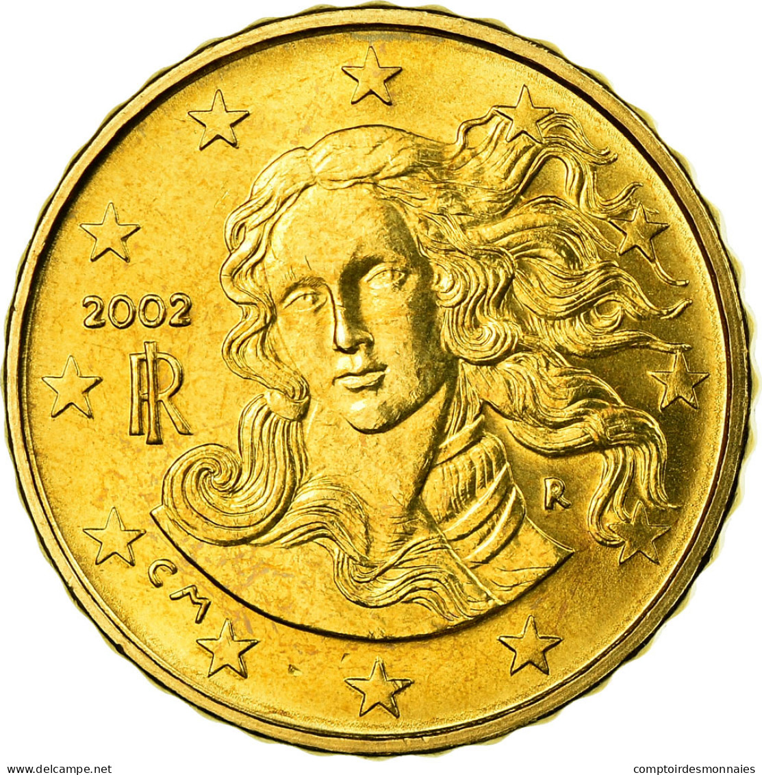 Italie, 10 Euro Cent, 2002, SUP, Laiton, KM:213 - Italia