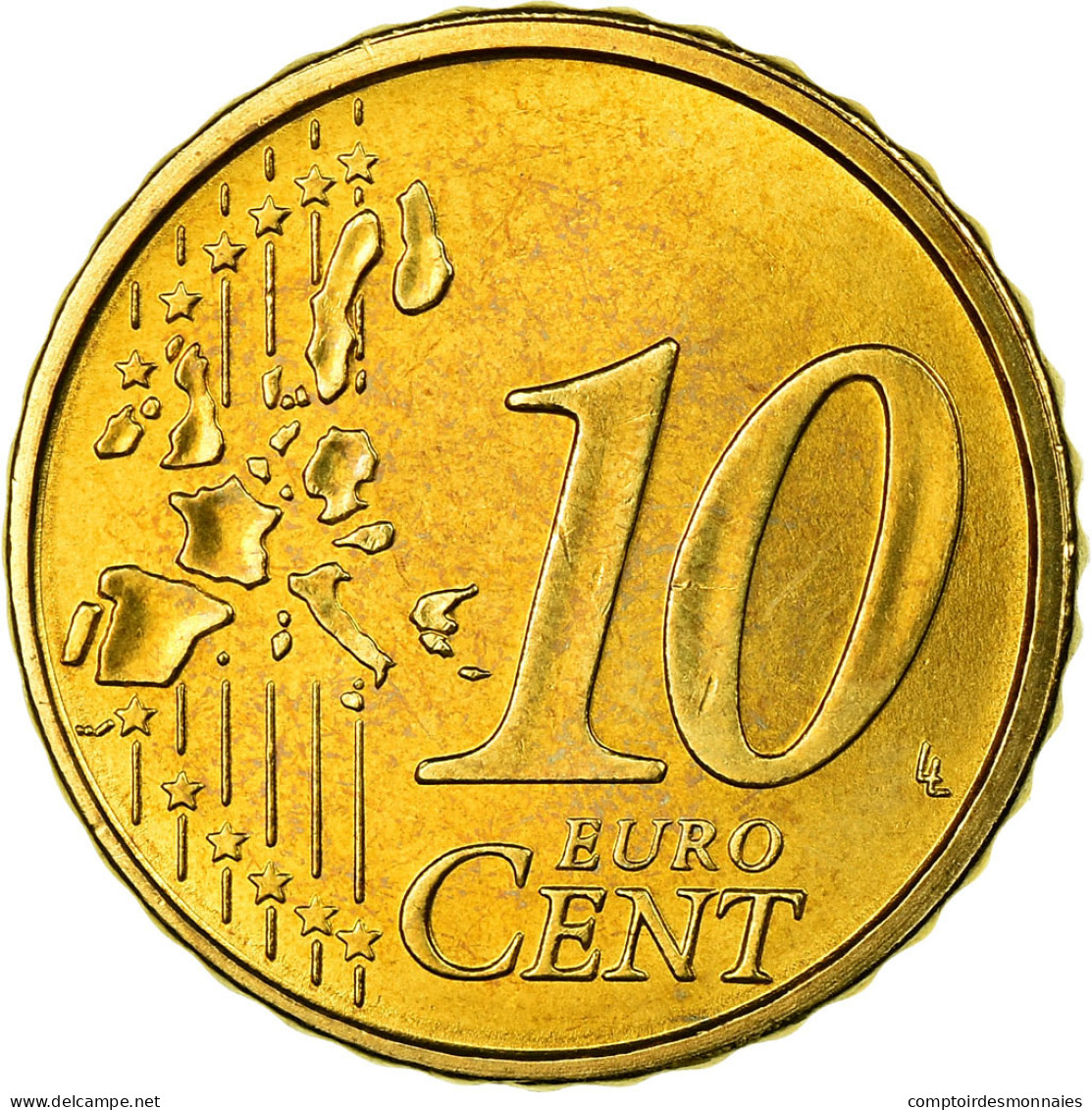 Italie, 10 Euro Cent, 2002, SUP, Laiton, KM:213 - Italy