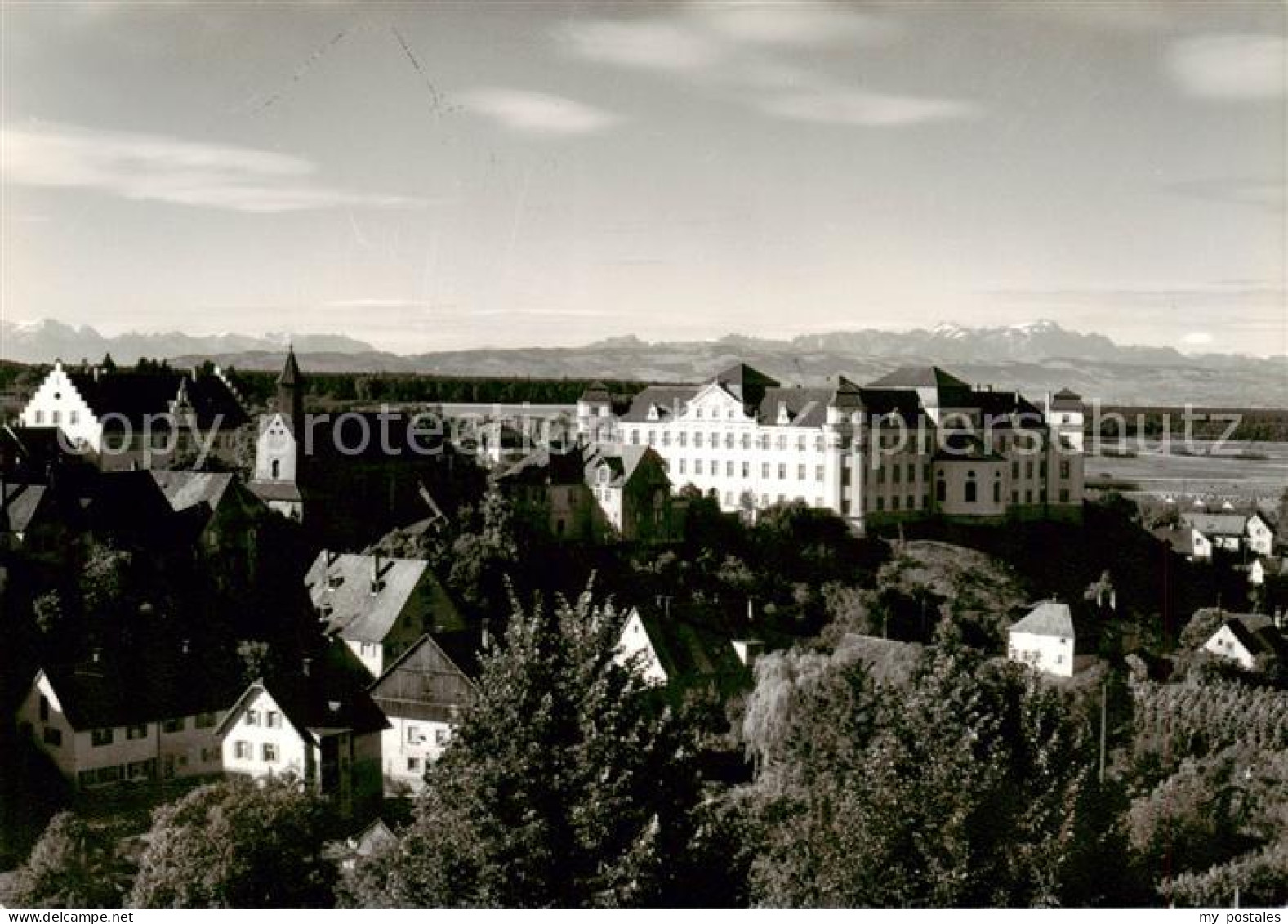73811022 Tettnang Ansicht Mit Schloss Blick Gegen Die Alpen Tettnang - Tettnang