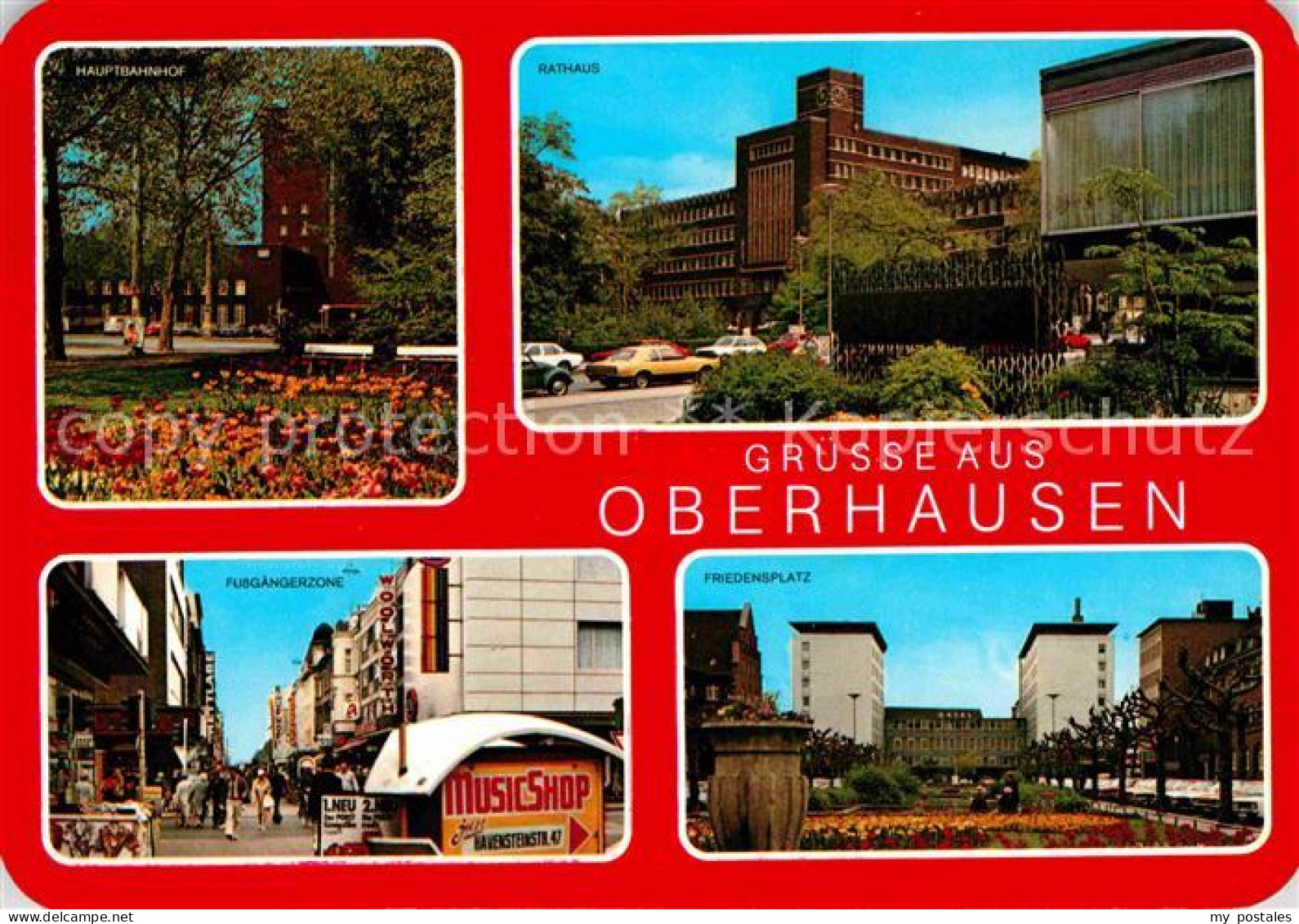 72751946 Oberhausen Hauptbahnhof Rathaus Fussgaengerzone Friedensplatz Oberhause - Oberhausen